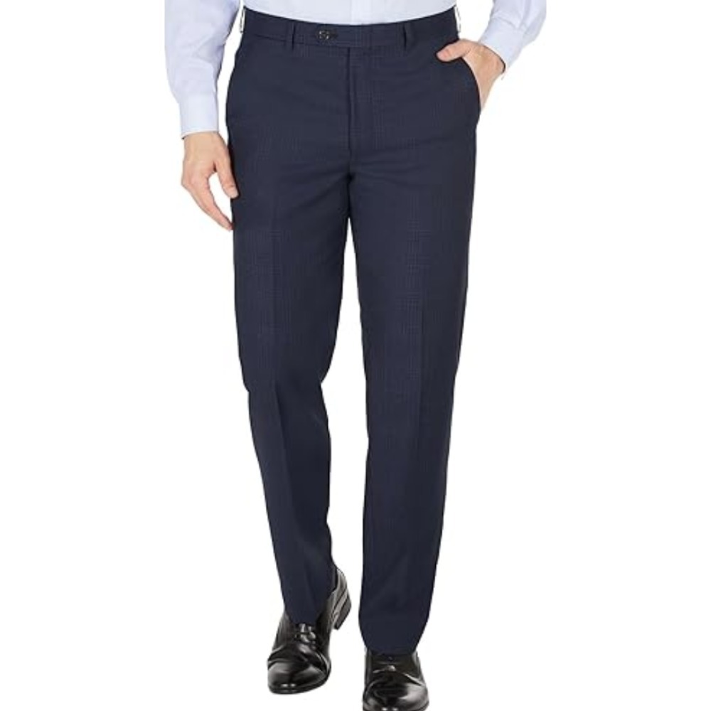Ralph Lauren Men's Comfort Flex Wool Plaid Dress Pants Blue Size 50R Career‎